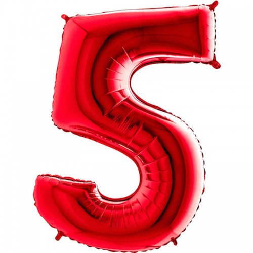 Balão Número 5 Vermelho